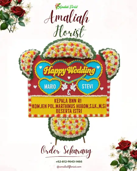 Papan Bunga Pernikahan Suka Negeri Jaya